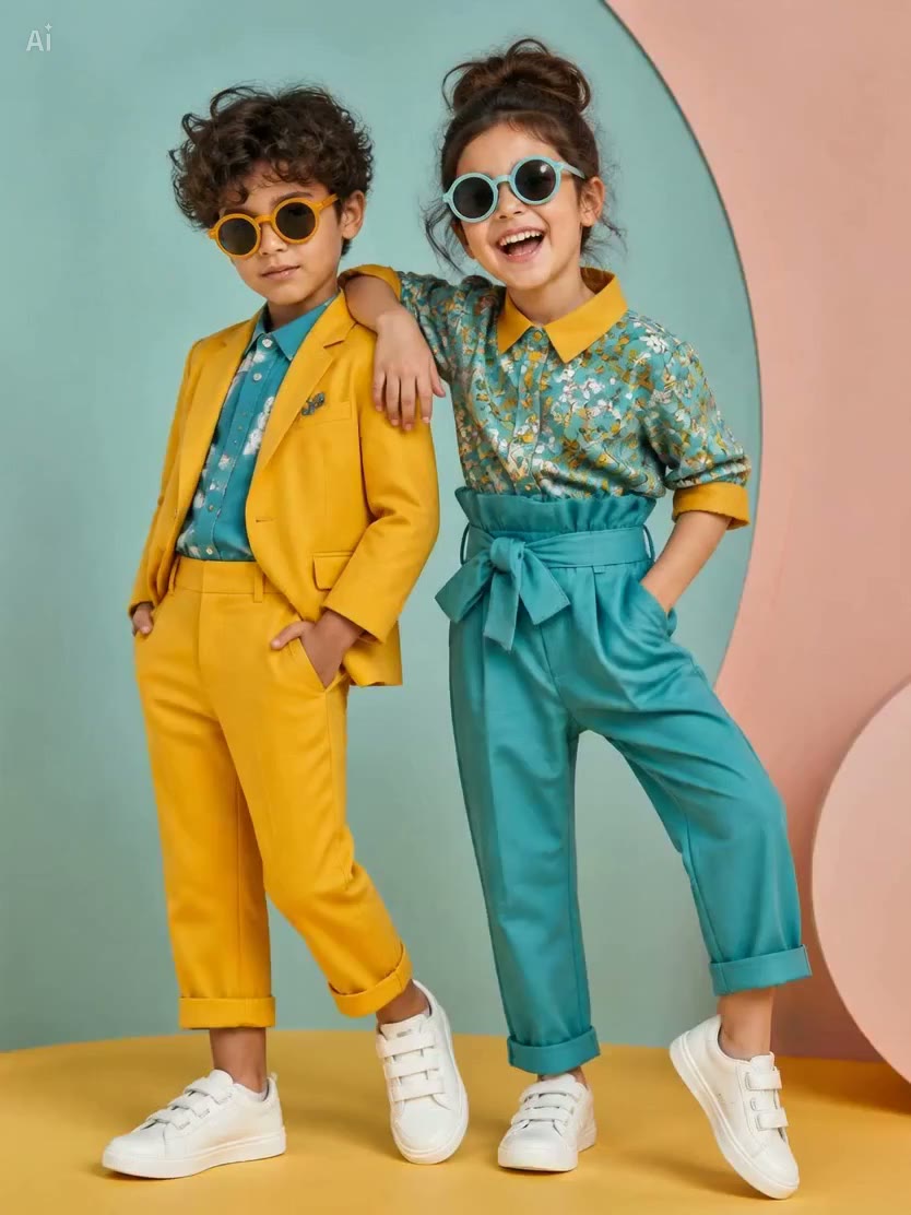 Kidswear knit in a saturated colourway