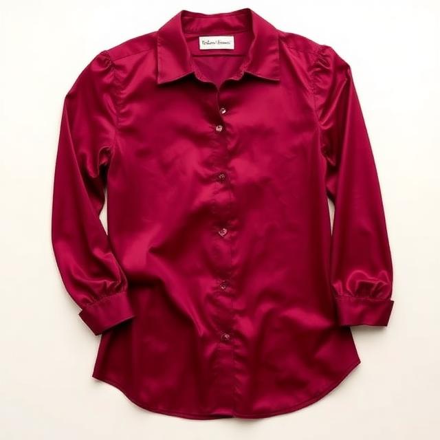 Plum silk blouse